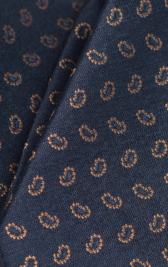 Marineblauw paisleypatroon stropdas - photo 3 Marineblauw paisleypatroon stropdas - photo 3