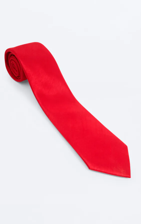 Poly dupion stropdas in rood - photo 2 Poly dupion stropdas in rood - photo 2