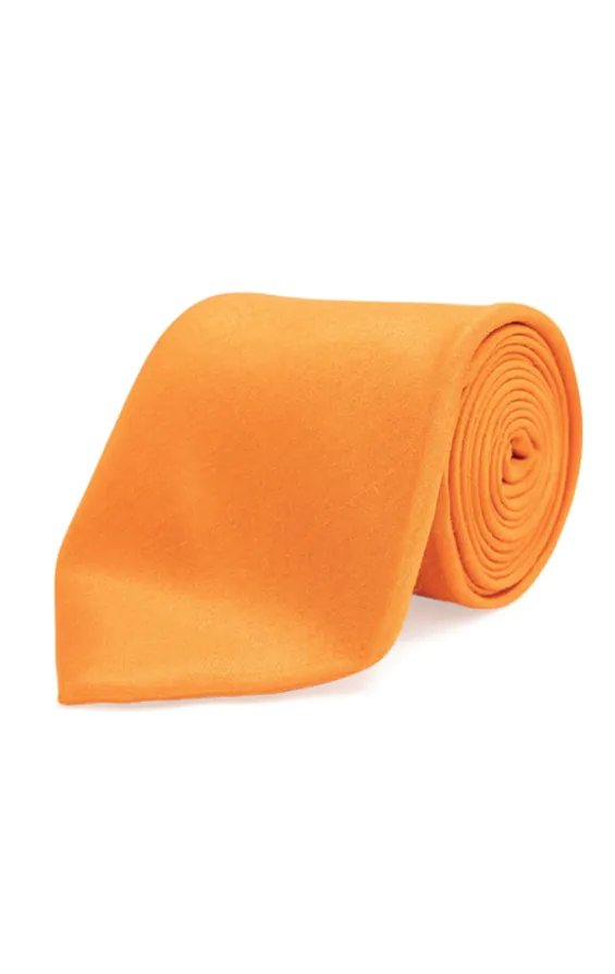 Poly dupion stropdas in oranje Poly dupion stropdas in oranje