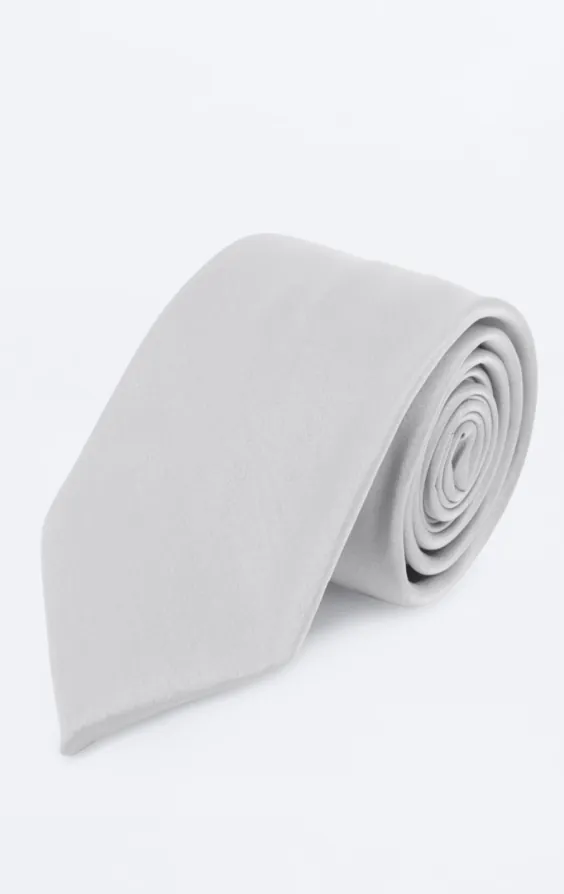 Poly stropdas in zilver