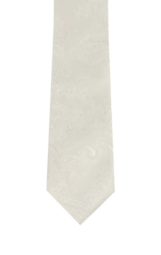 Jongens parelkleurige paisley stropdas - photo 1
