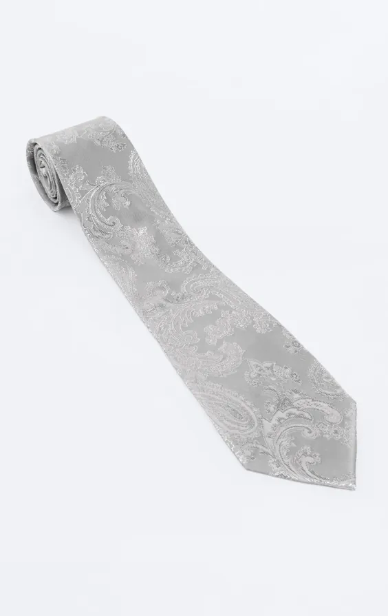 Zilveren paisley stropdas - photo 2