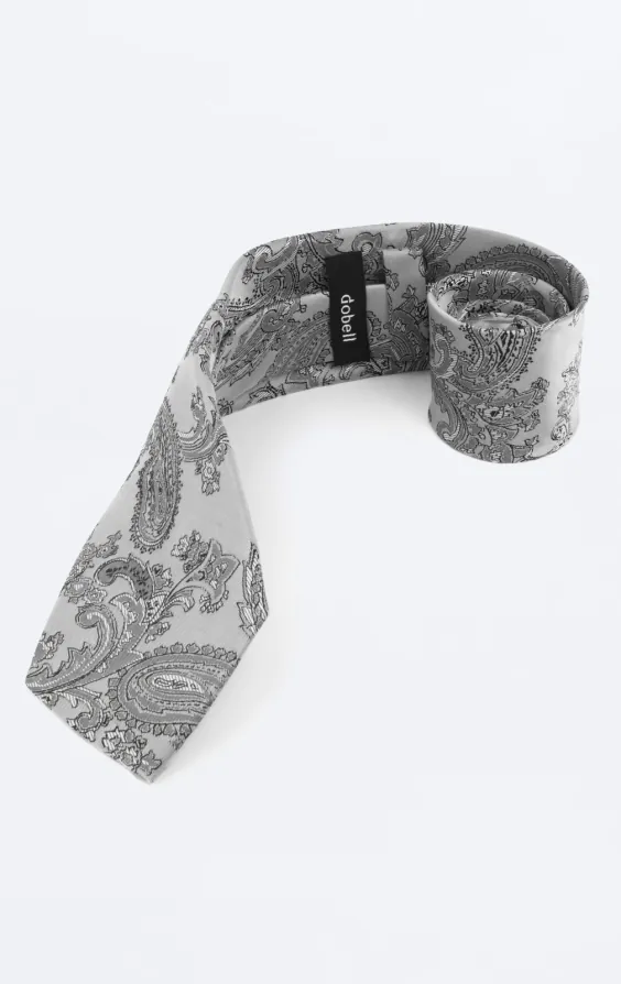 Grijs paisley stropdas - photo 1