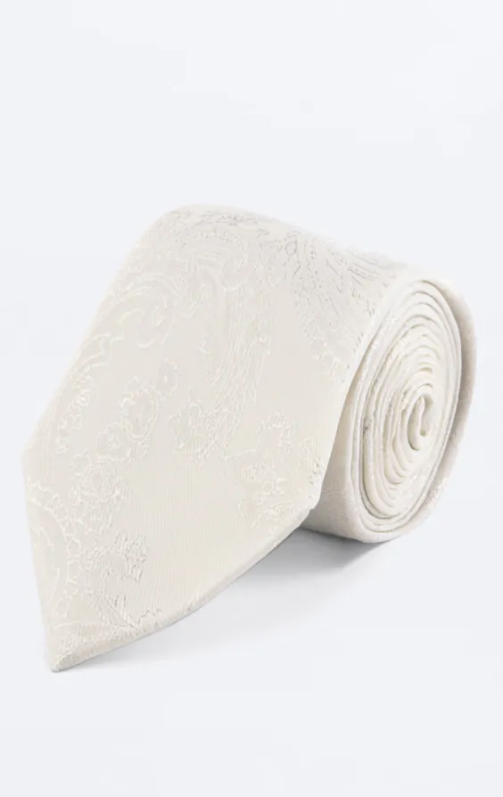 Ivoor paisley stropdas