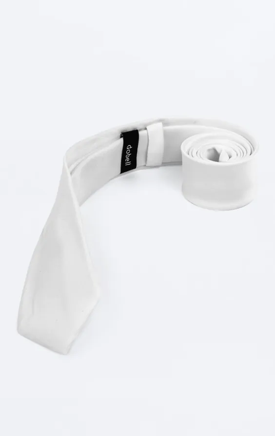Poly stropdas, slank design in wit - photo 1
