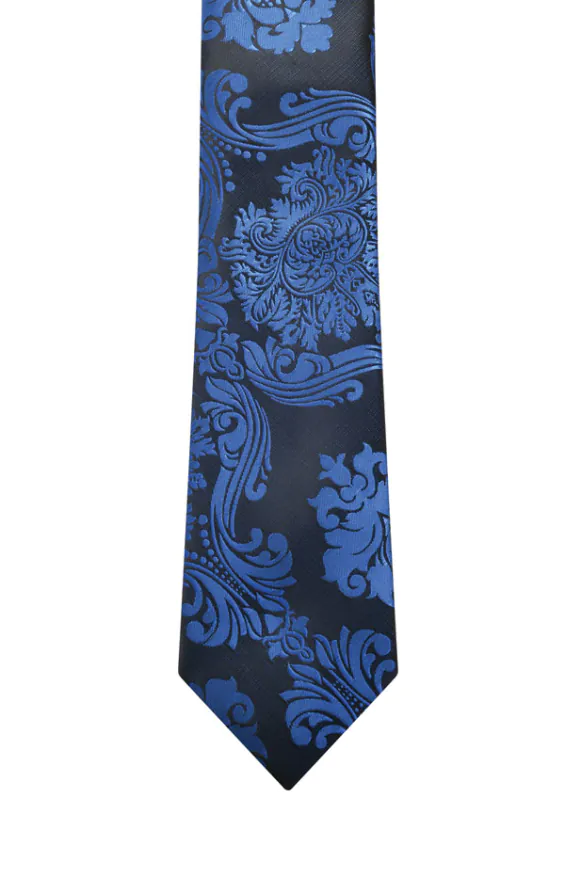 Blauw victoriaans jacquard stropdas - photo 1