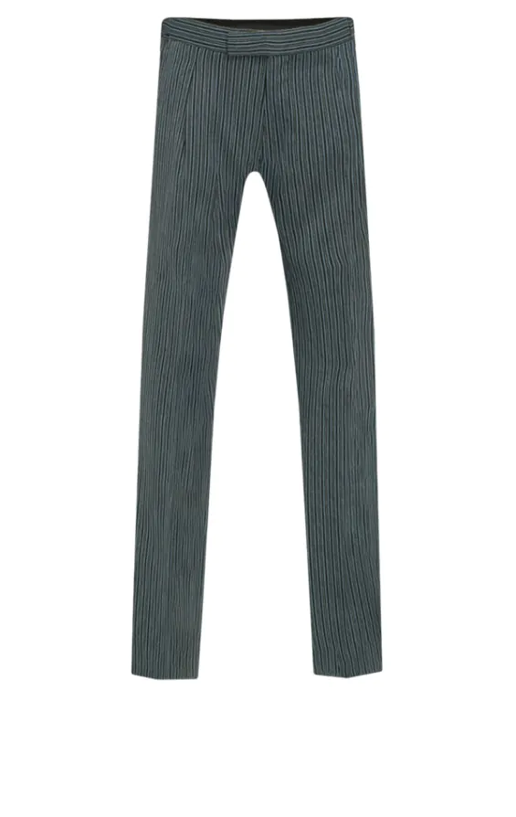 Zwart/grijs gestreepte jongens pantalon