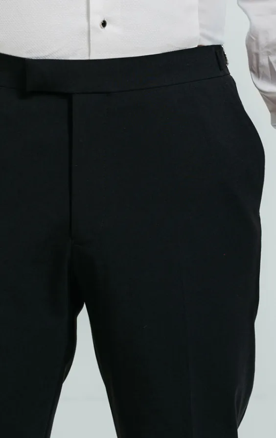 Marineblauwe smoking broek met satijnen streep - photo 1 Marineblauwe smoking broek met satijnen streep - photo 1