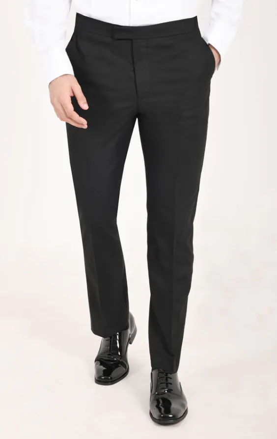 Zwart slim fit fluwelen smoking jas - photo 5 Zwart slim fit fluwelen smoking jas - photo 5