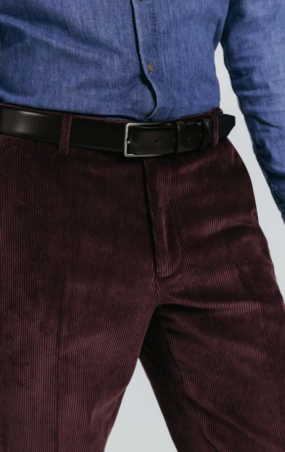Bordeaux rood corduroy broek - photo 1 Bordeaux rood corduroy broek - photo 1