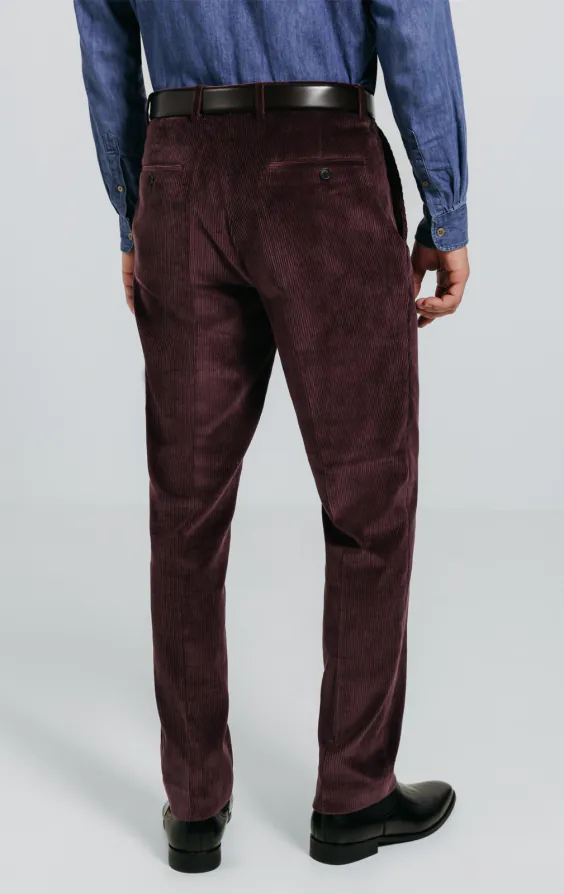 Bordeaux rood corduroy broek - photo 2 Bordeaux rood corduroy broek - photo 2