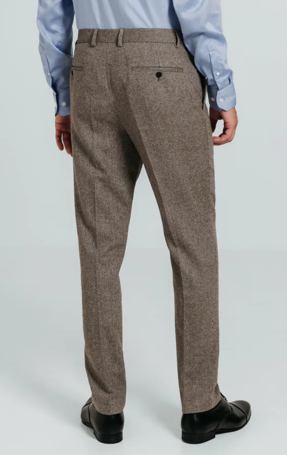 Bruin visgraat tweed pantalon - photo 2 Bruin visgraat tweed pantalon - photo 2