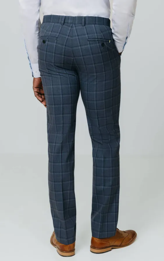 Blauw gewaagd geruit broek - photo 2