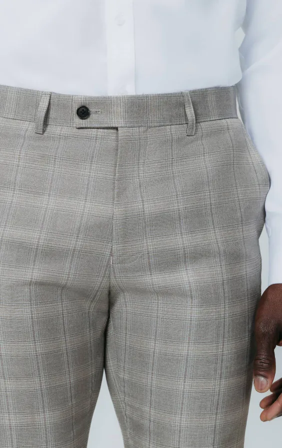 Taupe geruit broek - photo 1