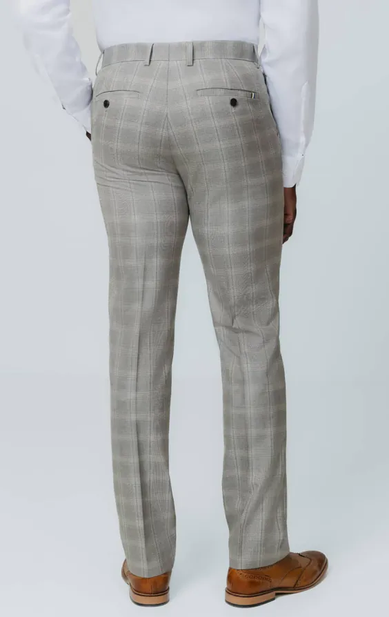 Taupe geruit broek - photo 2