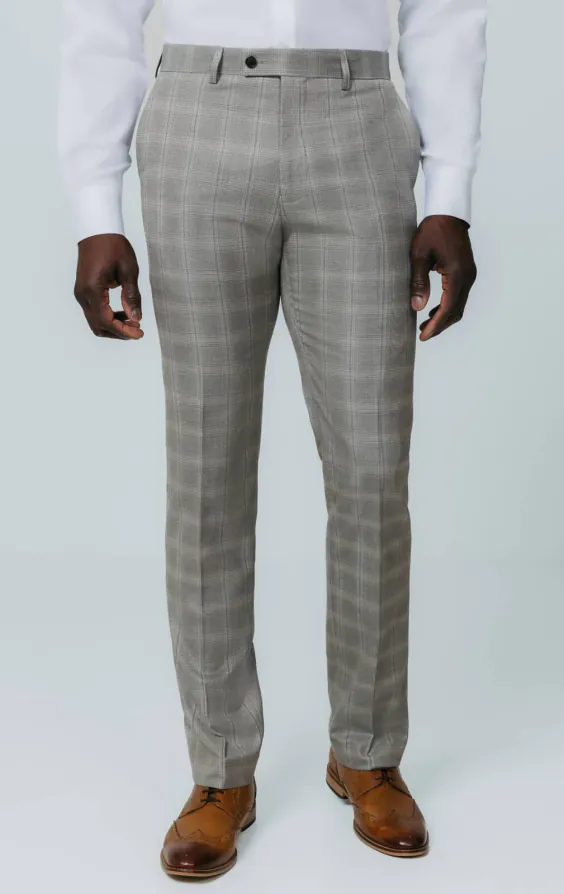 Taupe geruit colbert met piek revers - photo 6 Taupe geruit colbert met piek revers - photo 6