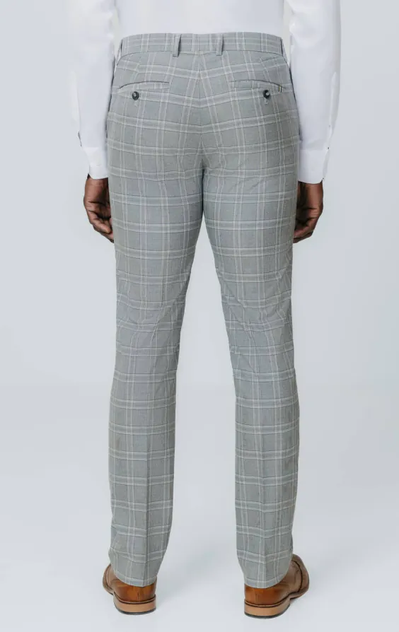 Grijs met bruin geruit broek - photo 2