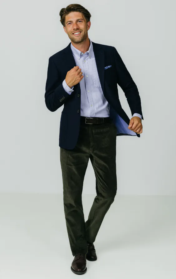 Groene corduroy casual broek - photo 1 Groene corduroy casual broek - photo 1