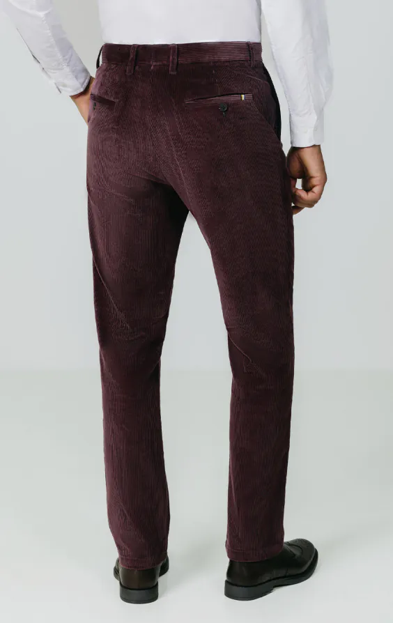 Bordeaux rood corduroy casual broek - photo 3 Bordeaux rood corduroy casual broek - photo 3