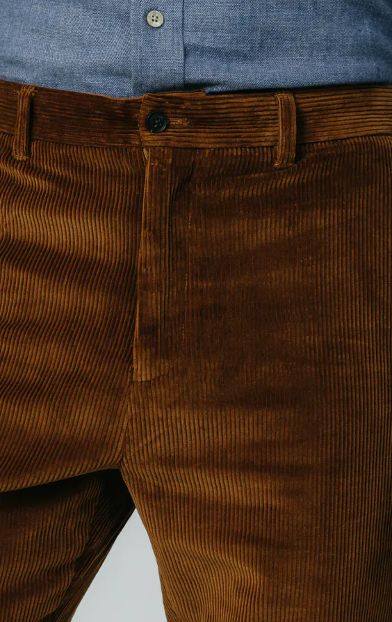 Mid-bruin corduroy casual broek - photo 1 Mid-bruin corduroy casual broek - photo 1