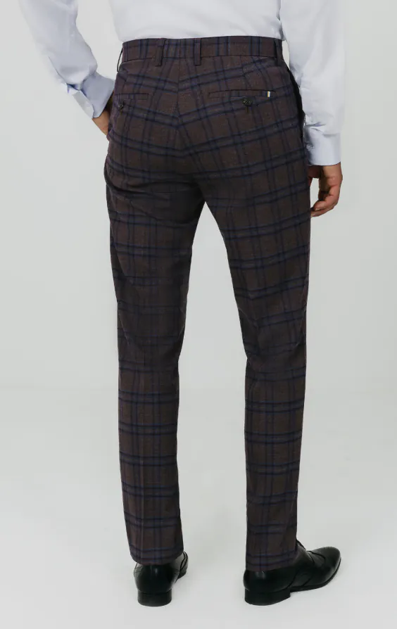 Bordeauxrood met blauw geruite broek - photo 2 Bordeauxrood met blauw geruite broek - photo 2