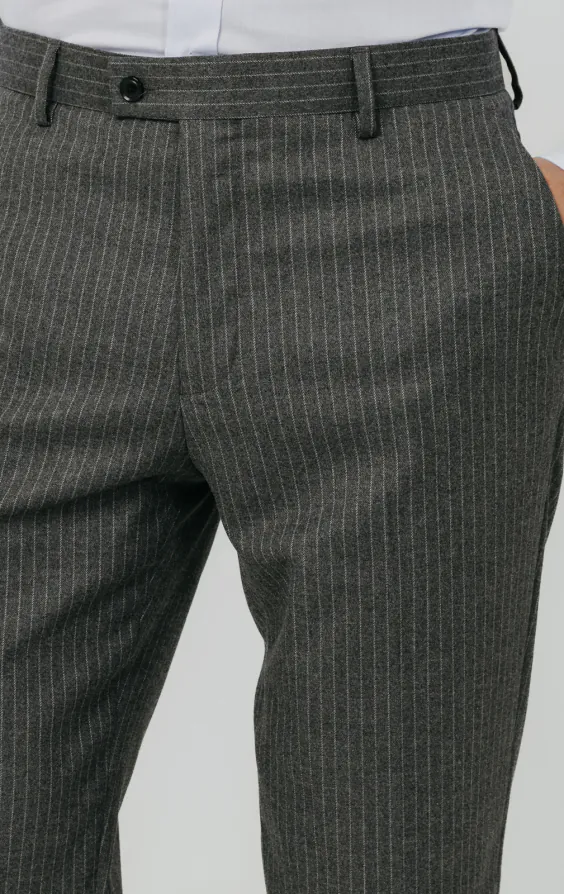 Antraciet krijtstreep broek - photo 1 Antraciet krijtstreep broek - photo 1
