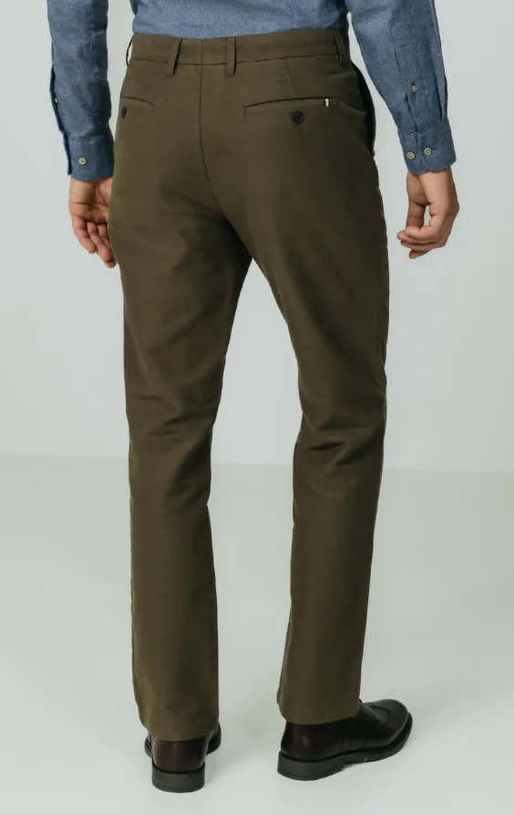 Olijf moleskin broek - photo 2