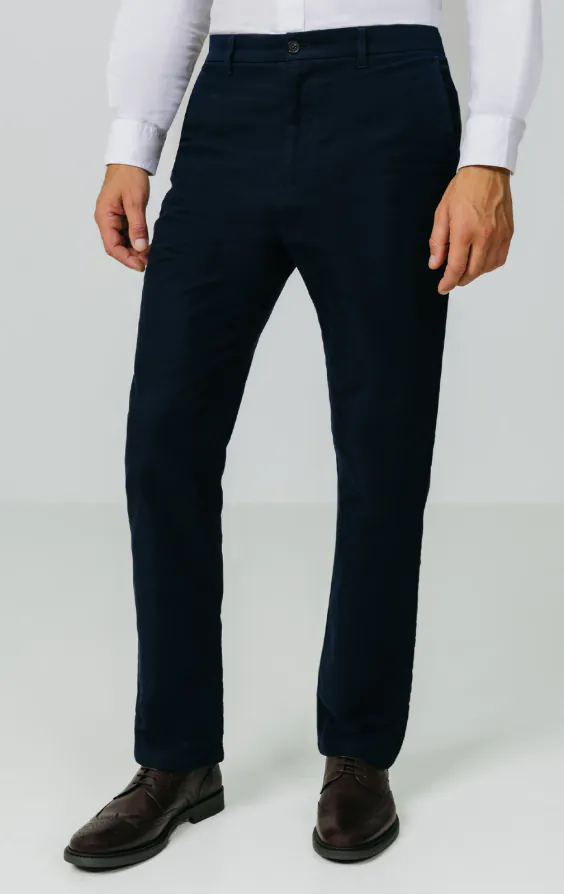 Marineblauwe moleskin broek Marineblauwe moleskin broek