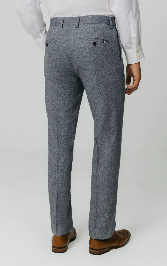 Blauw Donegal tweed broek - photo 2 Blauw Donegal tweed broek - photo 2