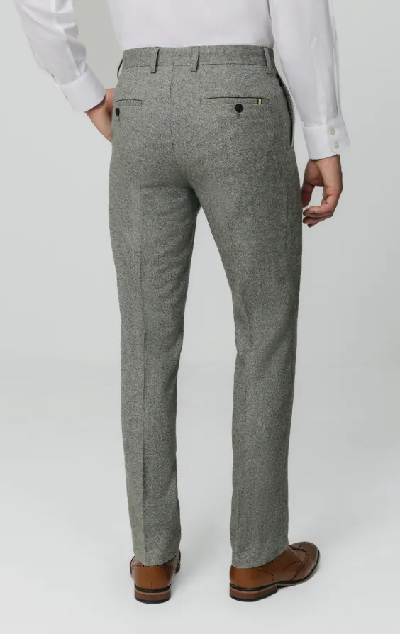 Licht grijs Donegal tweed broek - photo 2 Licht grijs Donegal tweed broek - photo 2