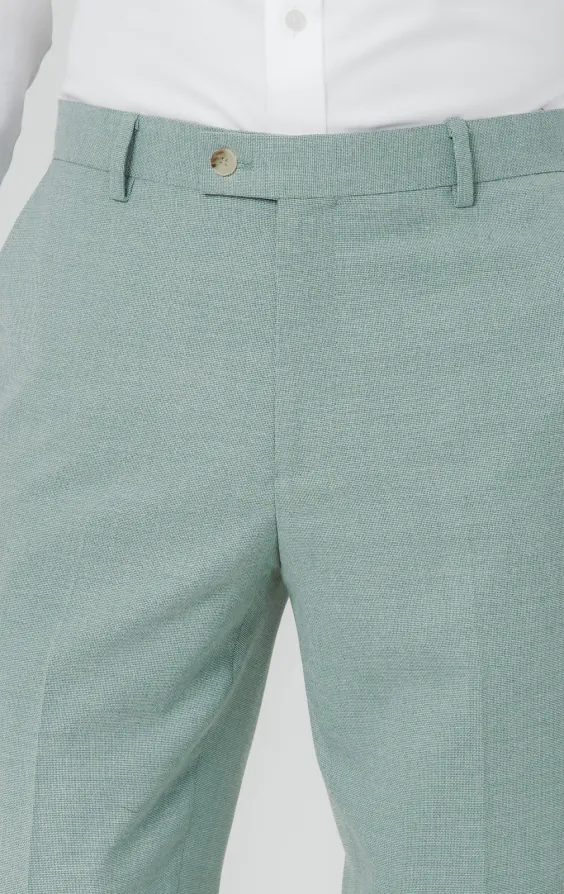Mintgroene hopsack broek - photo 1 Mintgroene hopsack broek - photo 1