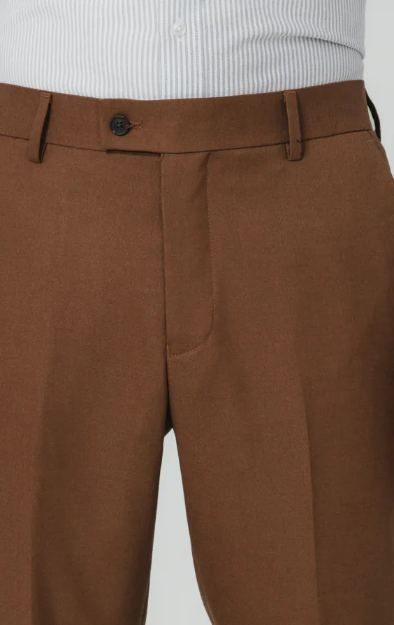 Mid-bruine twill broek - photo 1