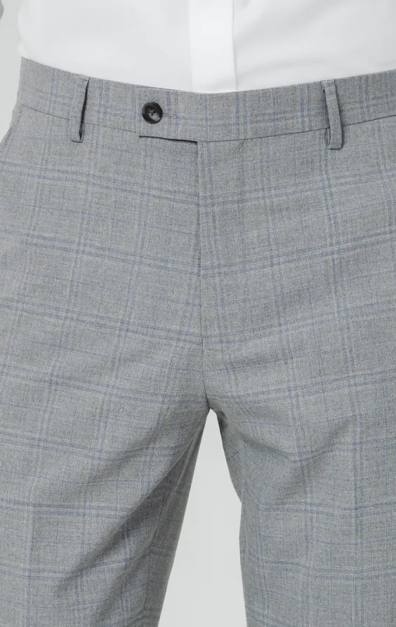 Lichtgrijs en blauwe geruit broek - photo 1 Lichtgrijs en blauwe geruit broek - photo 1