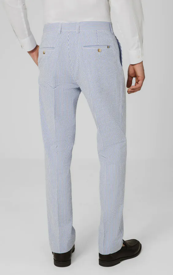 Blauw-witte seersucker broek - photo 2 Blauw-witte seersucker broek - photo 2