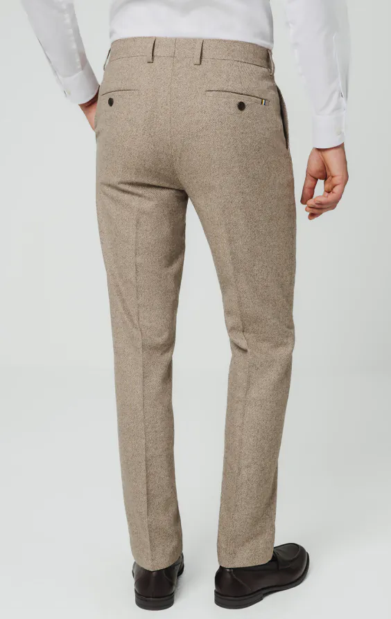 Camel bruin twill tweed broek - photo 2 Camel bruin twill tweed broek - photo 2