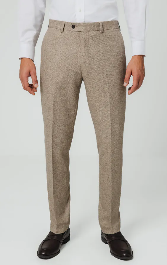 Camel bruin twill tweed broek Camel bruin twill tweed broek