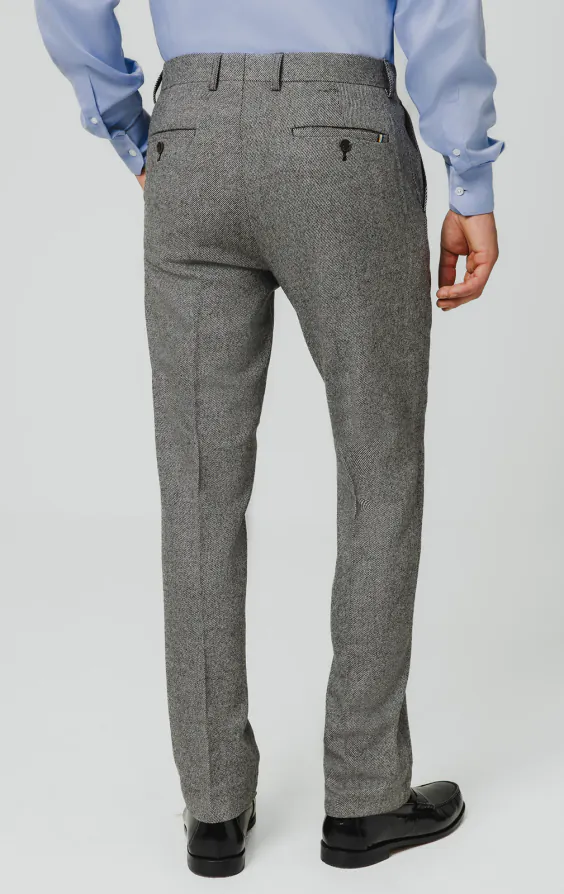 Grijze twill tweed broek - photo 2