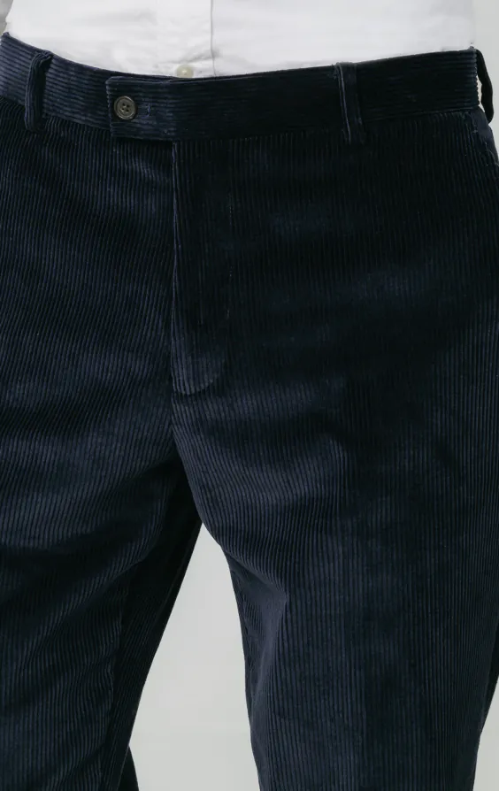Marine blauw corduroy broek - photo 1 Marine blauw corduroy broek - photo 1