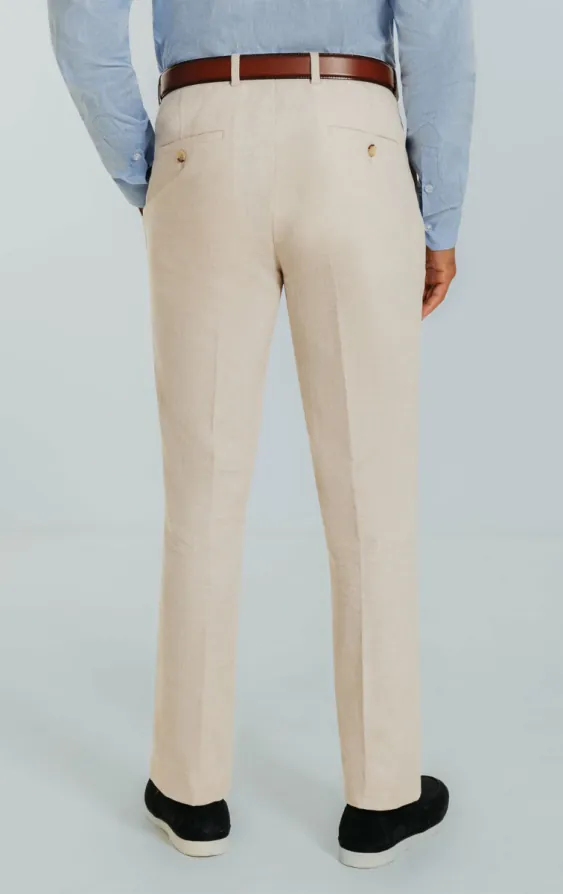 Crème linnen pantalon - photo 2