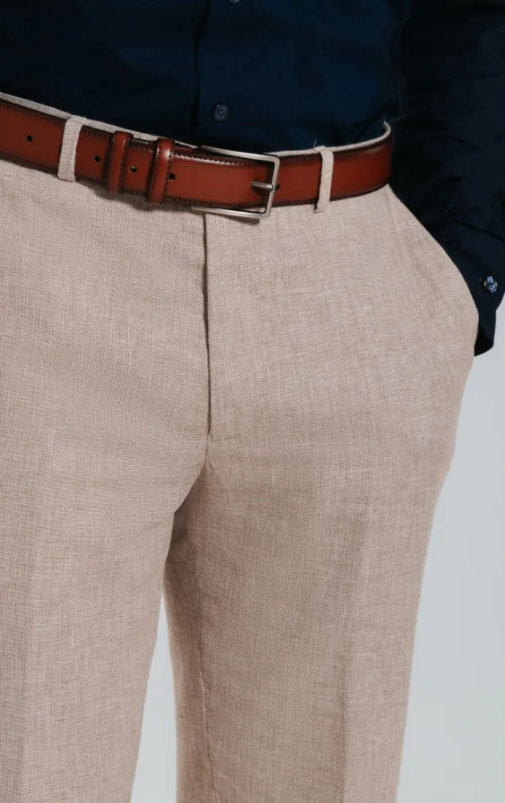 Zand kleurig linnen pantalon - photo 1 Zand kleurig linnen pantalon - photo 1
