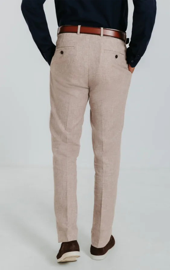 Zand kleurig linnen pantalon - photo 2 Zand kleurig linnen pantalon - photo 2