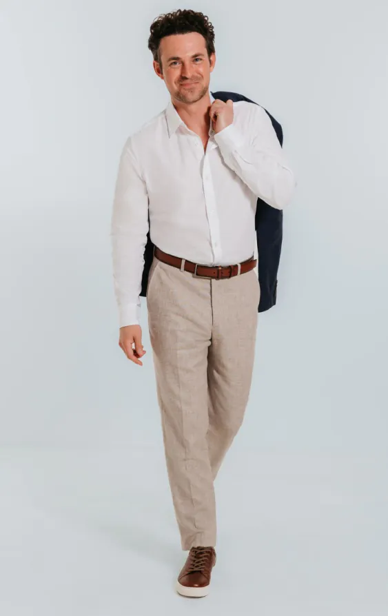 Zand kleurig linnen pantalon - photo 3 Zand kleurig linnen pantalon - photo 3