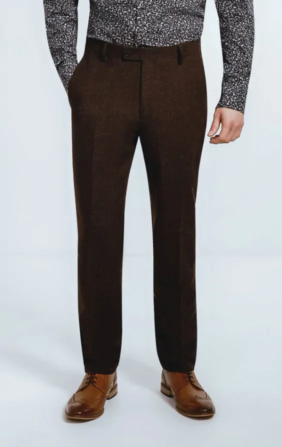Gilet en Tweed Brun Clair naturel à revers