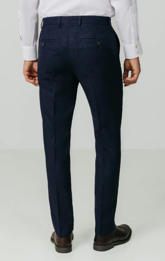 Dobel navy Donegal Tweed pantalon - photo 2 Dobel navy Donegal Tweed pantalon - photo 2