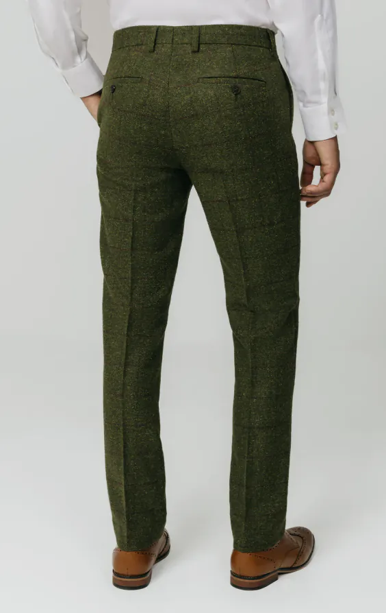 Groen groot geruit tweed pantalon - photo 2