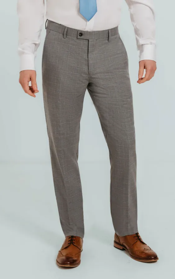 Licht grijs geruit broek Licht grijs geruit broek