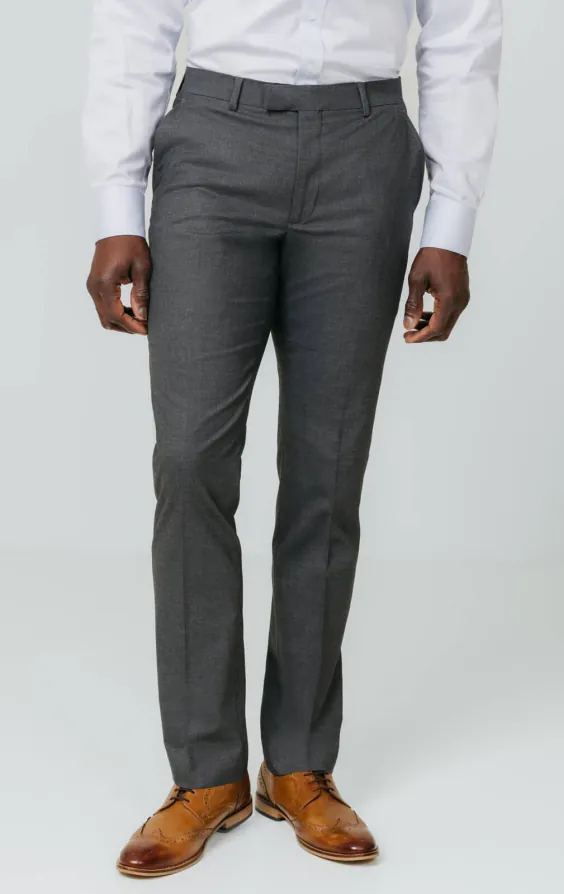 Grijse slim-fit pantalon Grijse slim-fit pantalon