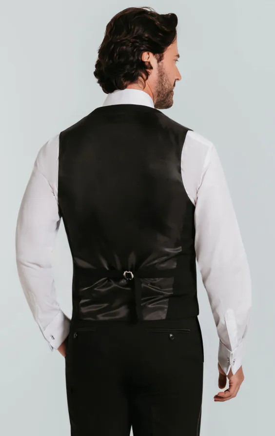 Zwart laag gesneden smoking gilet - photo 2 Zwart laag gesneden smoking gilet - photo 2