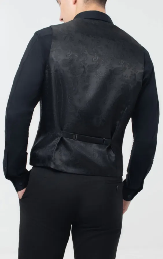 Zilver fluwelen smoking gilet - photo 2