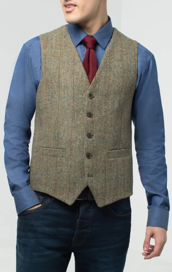 Harris Tweed groen geruit tweed colbert - photo 5